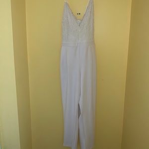 EXPRESS Long White Jumper Suit